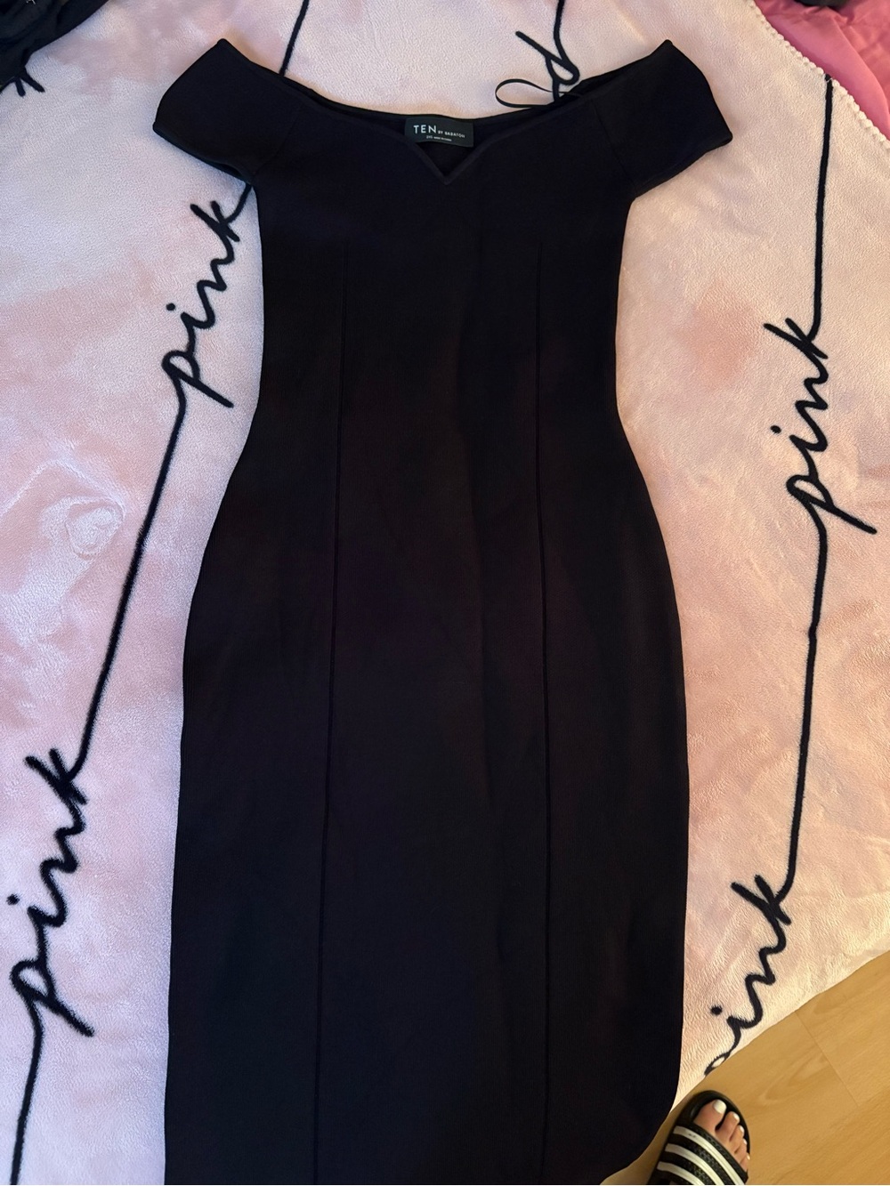 Aritzia black dress off shoulder